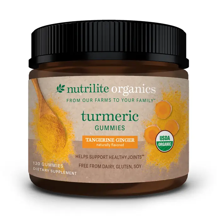 Amway Nutrilite Organics Turmeric Gummies 120 Gummies | Tangerine Ginger Flavor | Organic Turmeric Gummies with Curcumin | Plant-Based | Vegetarian | Nutrilite Organics | Turmeric Gummies | 120 Count | Tangerine Ginger | Original Formula for Adults