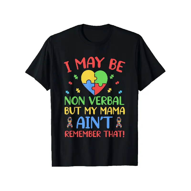 Unisex Adult Autism Awareness Top - 1pc Short-Sleeve Round Neck T-Shirt, 100% Soft Breathable Puzzle Piece & Rainbow Design, S-XXXL Sizes, Lightweight Casual Streetwear for Men & Women Tshirt