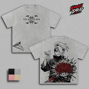 Deidara Akatsuki Anime T Shirt | Naruto Deidara Explosion Art Graphic Tee | Akatsuki Member Narutoo Shippuden Manga Streetwear Shirt | Japanese Anime Vintage Washed Oversized T-Shirt | Anime Fan Gift Manga Graphic Shirt | Akatsuki Streetwear Clothing