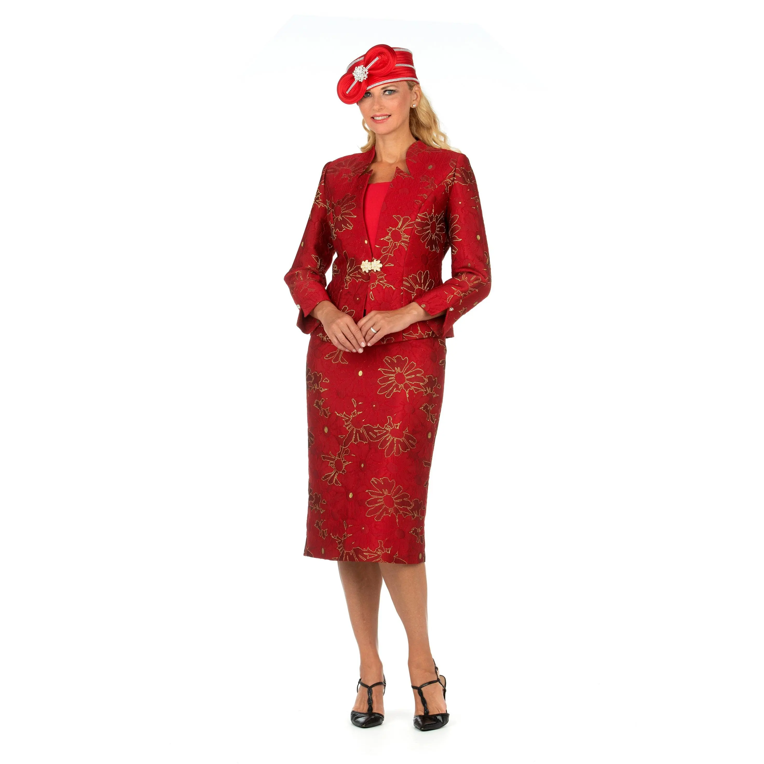 Giovanna G1172 Brocade Skirt Suit