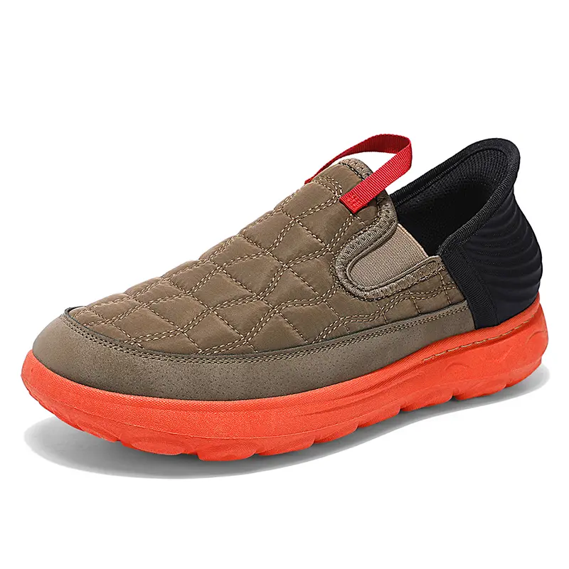 Lightweight Quilted Waterproof Slip On Rain Loafers for Men Anti Slip Cushioned Sole Outdoor Gardening Camping Daily Water Shoes