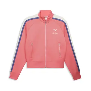 PUMA Womens Las Vegas T7 Jacket Athletic Outerwear Casual - Red