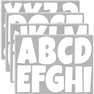 234 count 4 Inch Bulletin Board Letters Alphabet Cutout Letter for Bulletin Board Display  Classroom School Decor(White)