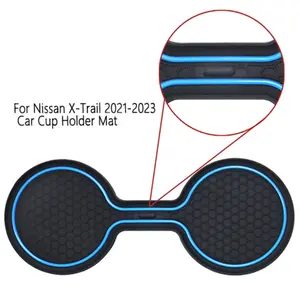 Durable Car Cup Holder Insert Pad, Scratch-Resistant Non-Slip Water Cup Mat, Fashionable Car Interior Accessory, Fits Nissan Qashqai 2021+
