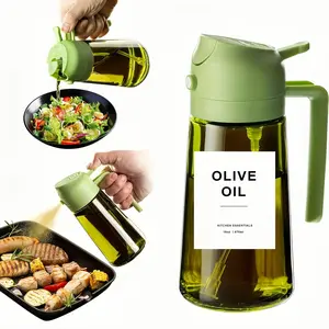 1pc 2-In-1 Oil Sprayer & Dispenser Bottle for Cooking, Kitchen Gadgets, Olive Avocado Oil Sprayer for BBQ Salad Prep, Air Fry Accessories