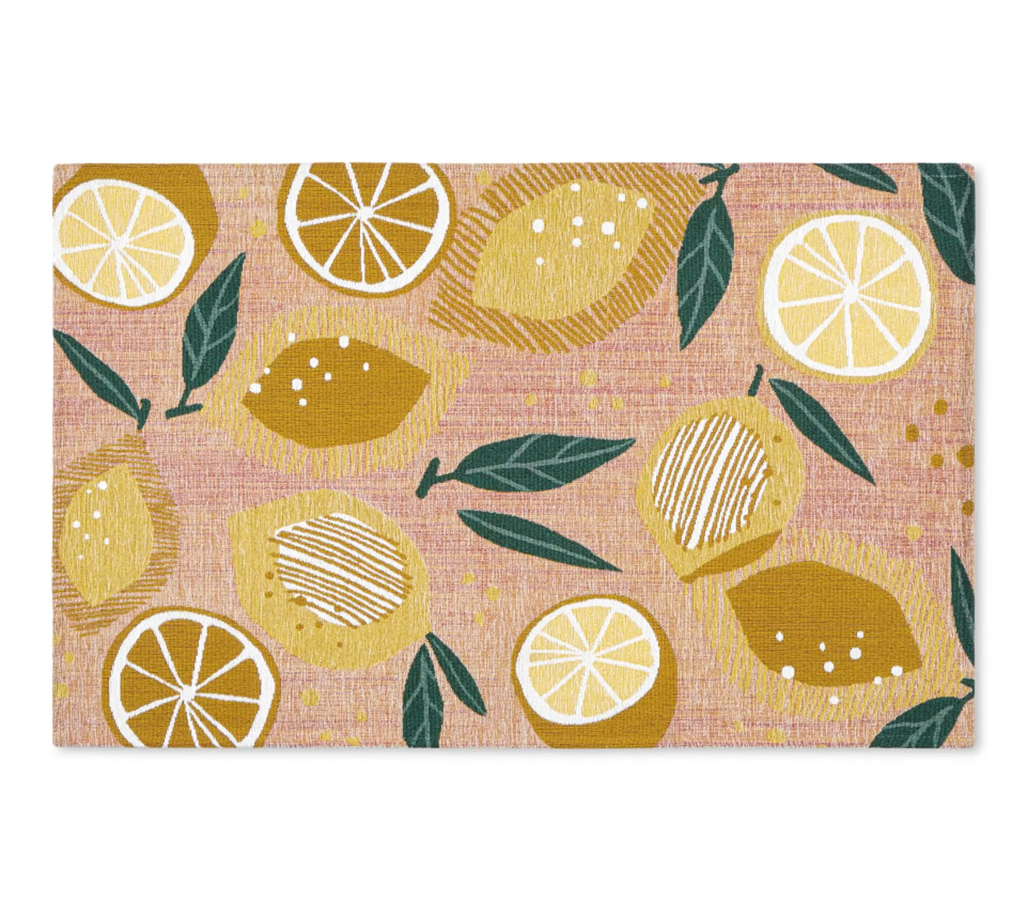 TCLI Livie Fresh Lemon Washable 24"x40" Kitchen Mat
