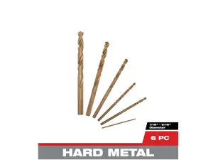 Milwaukee Cobalt Red Helix Drill Bit Set for Drill Drivers 6-Piece (48-89-2330)