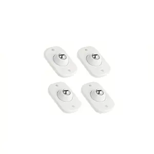 Stick-On 360 Swivel Casters, Heavy Duty Furniture Wheels for Cabinets, Luggage & Storage Boxes. Easy No-Drill Installation, Durable & Scratch-Resistant Removable Gliders. Silent Rolling Self-Adhesive Under Mount Sliders.