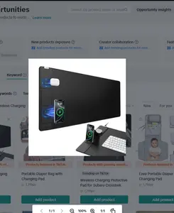 Foldable Wireless Charging Mouse Pad with Portable Design USB Connectivity for Easy Charging Compact Space Saving Solution Ideal for Home Office Travel