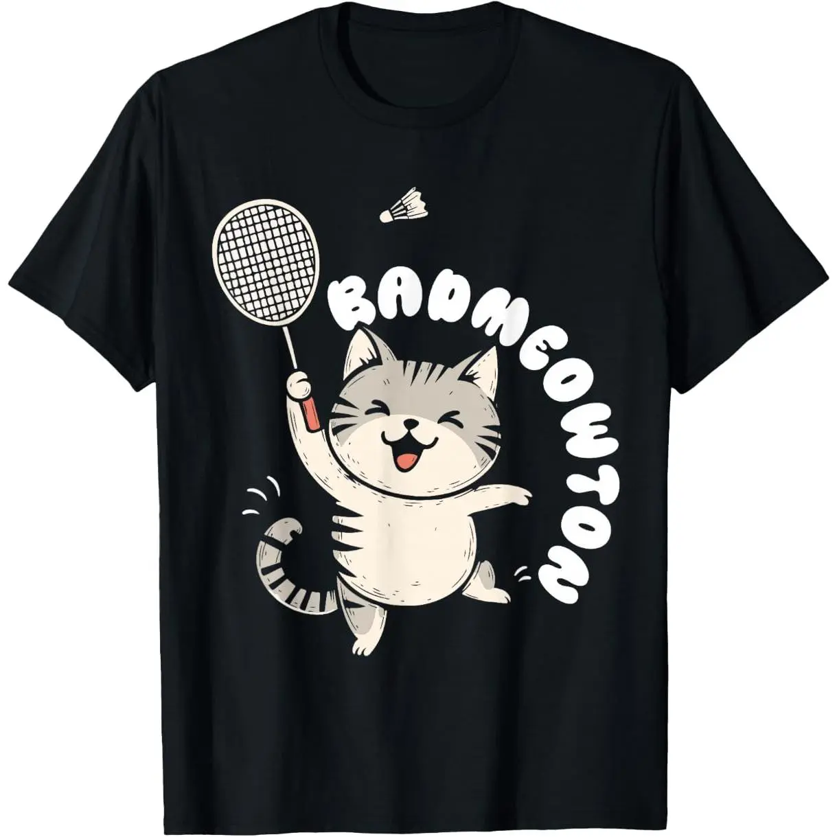 Badmeowton Badminton T-Shirt summer graphic tees