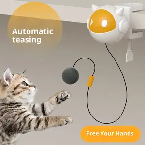 Automatic Cat Teaser Smart Retractable Bite-Resistant Cat Teaser Stick Lazy Hanging Self-Entertainment Pet Toy Supplies