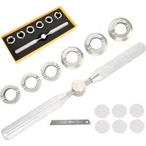 Watch Repair Tool,5537 Watch Case Opener,Watch Back Remover Tool for Rolex & Tudor Watch Repair Tool Kit with 6 Dies (18.5-29.5mm)
