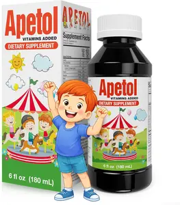 Apetol Appetite Booster for Kids & Adults | Appetite Stimulant Liquid Vitamins | Weight Gain Supplement | Supports Digestive Health, Memory & Vitality | Vitaminas para Niños | 6 Fl Oz, 1-Pack