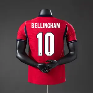 2026 England National Away 10#Bellingham Short Sleeve Soccer Jersey Fans Version Breathable