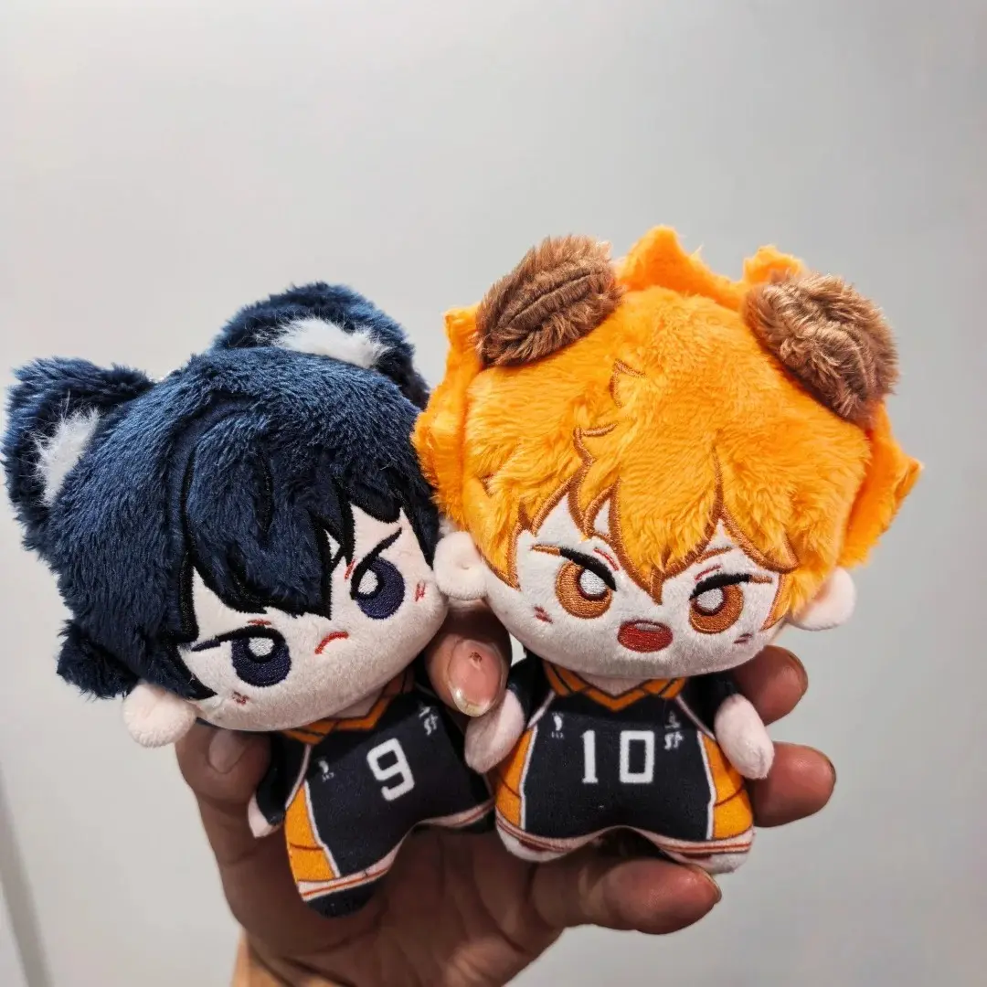 Kawaii New12cm Haikyuu Plush Toy Hinata Shoyo Keychain Tobio Kageyama Yu Nishinoya Bag Pendant Volleyball!! Stuffed Doll Gift