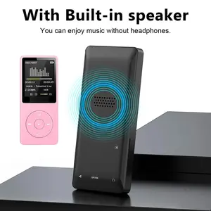 Digital Ultra-Thin Bluetooth-Compatible MP3 Player with Lossless Audio, FM Radio, Recorder, USB Support, Screen Display, Expandable Memory – Portable for Students, Sports Use