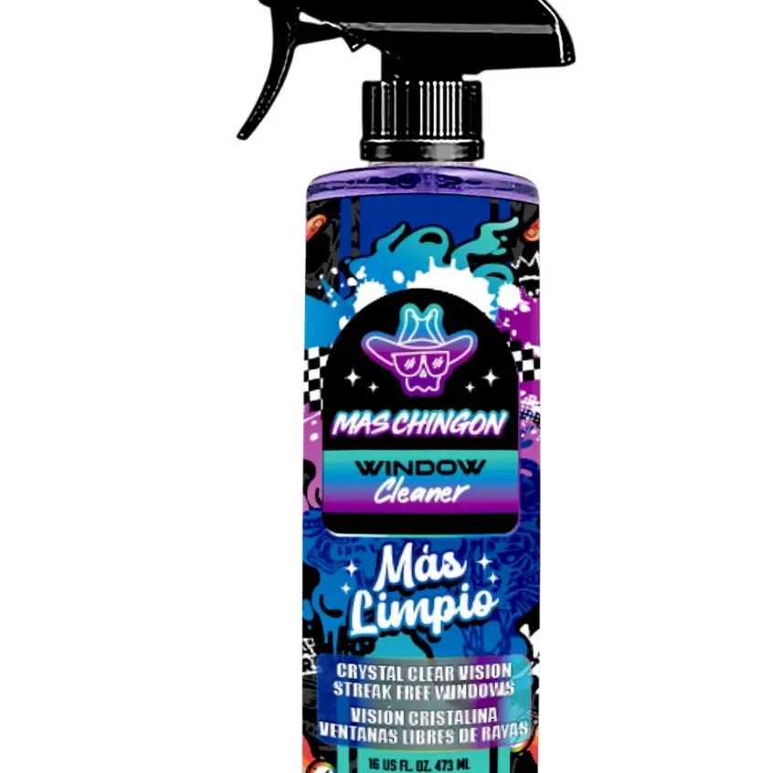 Mas Chingon Window Cleaner & Streak Free Glass (Works on Glass, Windows, Mirrors, Navigation Screens & More; Car, Truck, SUV and Home Use), Ammonia Free & Safe on Tinted Windows, 16 fl oz