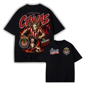 Guadalajara Chivas T-Shirt, Liga MX Mexico Soccer Shirt, El Rebaño Sagrado Graphic Tee, Goat Mascot Football Fan Apparel, Red White Chivas Shirt For Men Women