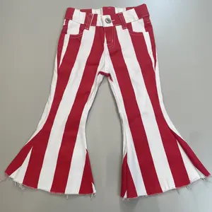 toddler girl clothes baby bell bottom jeans red stripe valentines day clothes christmas party wear baby jeans