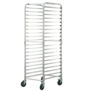 VEVOR Bun Pan Rack, 20-Tier Commercial Bakery Racks with Brake Wheels, Aluminum Racking Trolley Storage for Half Full Sheet, Speed Rack For Kitchen Home, Bread Baking Equipment, 26Lx 20.4Wx 70H
