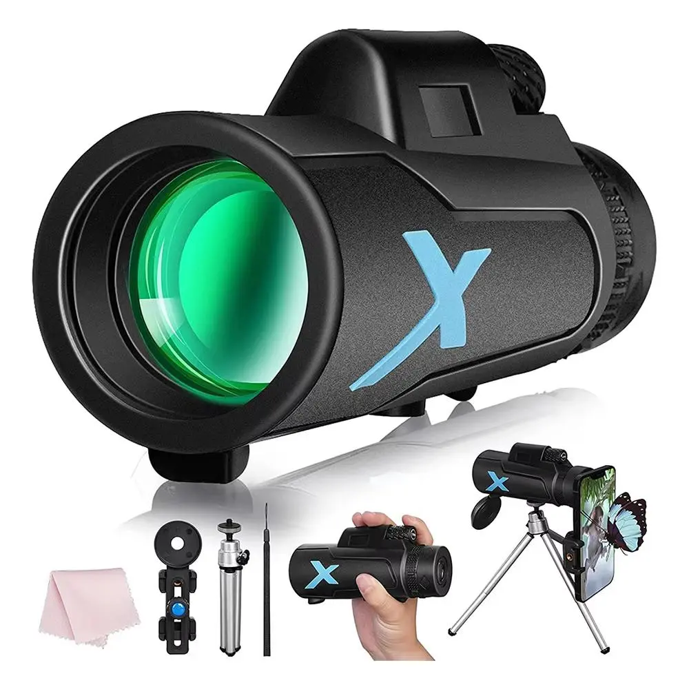 12x50 Monocular, Waterproof Monocular Telescope, High Magnification Monocular Telescope, Outdoor Binoculars for Bird Watching & Hiking