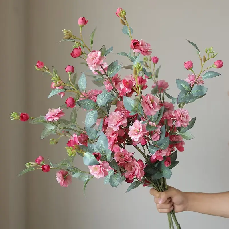 3pcs Artificial Rose Bouquet, 88cm Bendable Non-Fading Flowers, Wedding Decor, Valentine's Day, Birthday, Home Decoration, Fall Floral Arrangement