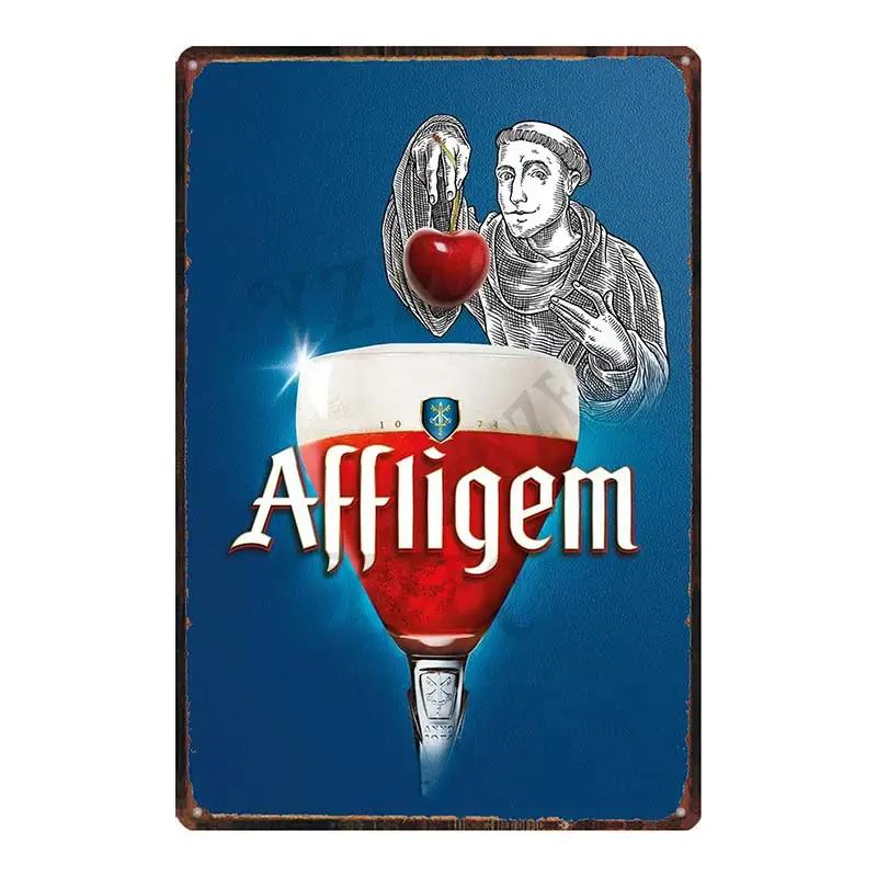 8x12inch   Vintage Belgian Beer Metal Plate Tin Sign Wall Bar Home Art Decor Retro Kitchen Poster