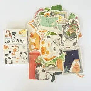 30 Pcs Cute Cartoon Cat Postcards Set, Unique Irregular Shape