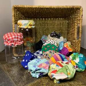 Mystery Fabric jar cover