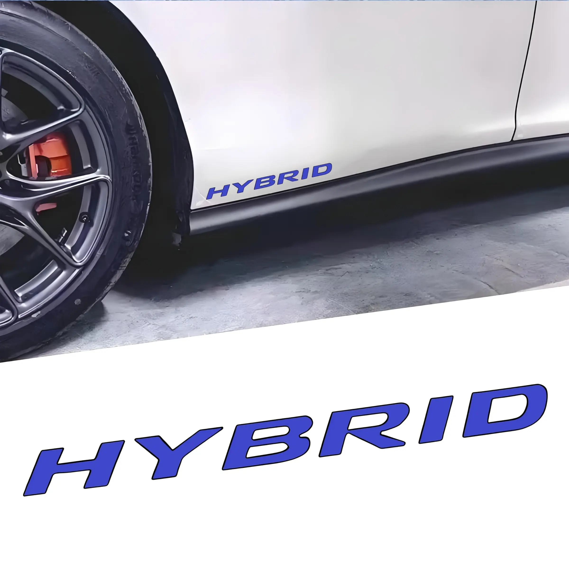 2 PCS car stickers HYBRID car badge logo decals suitable for all vehicles