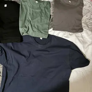 summervibes Men's 3PCS 100% cotton Crew Neck T-Shirts Set - Soft Loose Fit Navy Gray Black Tees for Casual Daily Wear Crewneck Classic