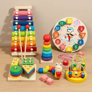 Montessori Wooden Toys, Math Learning Blocks, Math Learning Tools, Number Counting Blocks, Educational Learning Resources, Durable and Safe Design, Perfect for Child Development, Ideal Gift