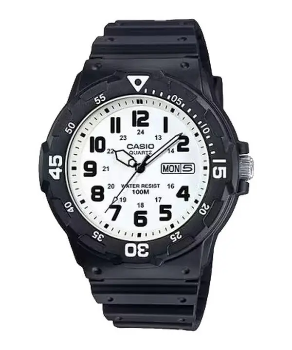 Casio Men’s Black and White Analog Sport Watch - MRW-200H-7BV