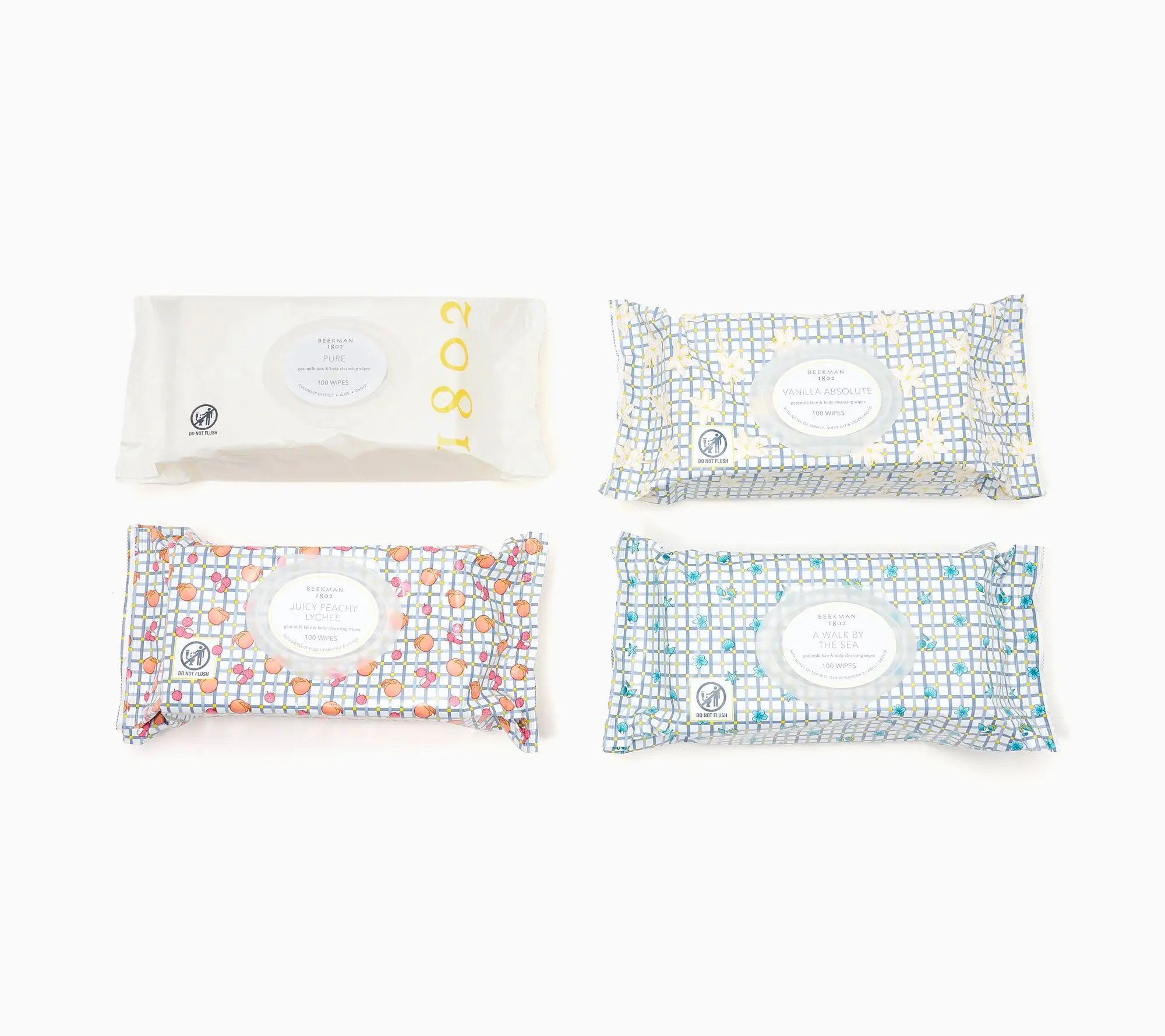 Beekman 1802 Supersize 100ct Face & Body Wipes Quad Beekman 1802 Supersize 100ct Face & Body Wipes Quad