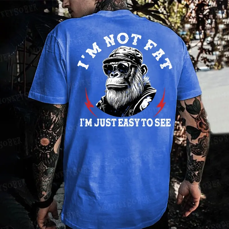 Monkeysober Pure Cotton Men's Suitable For All Seasons I'm Not Fat