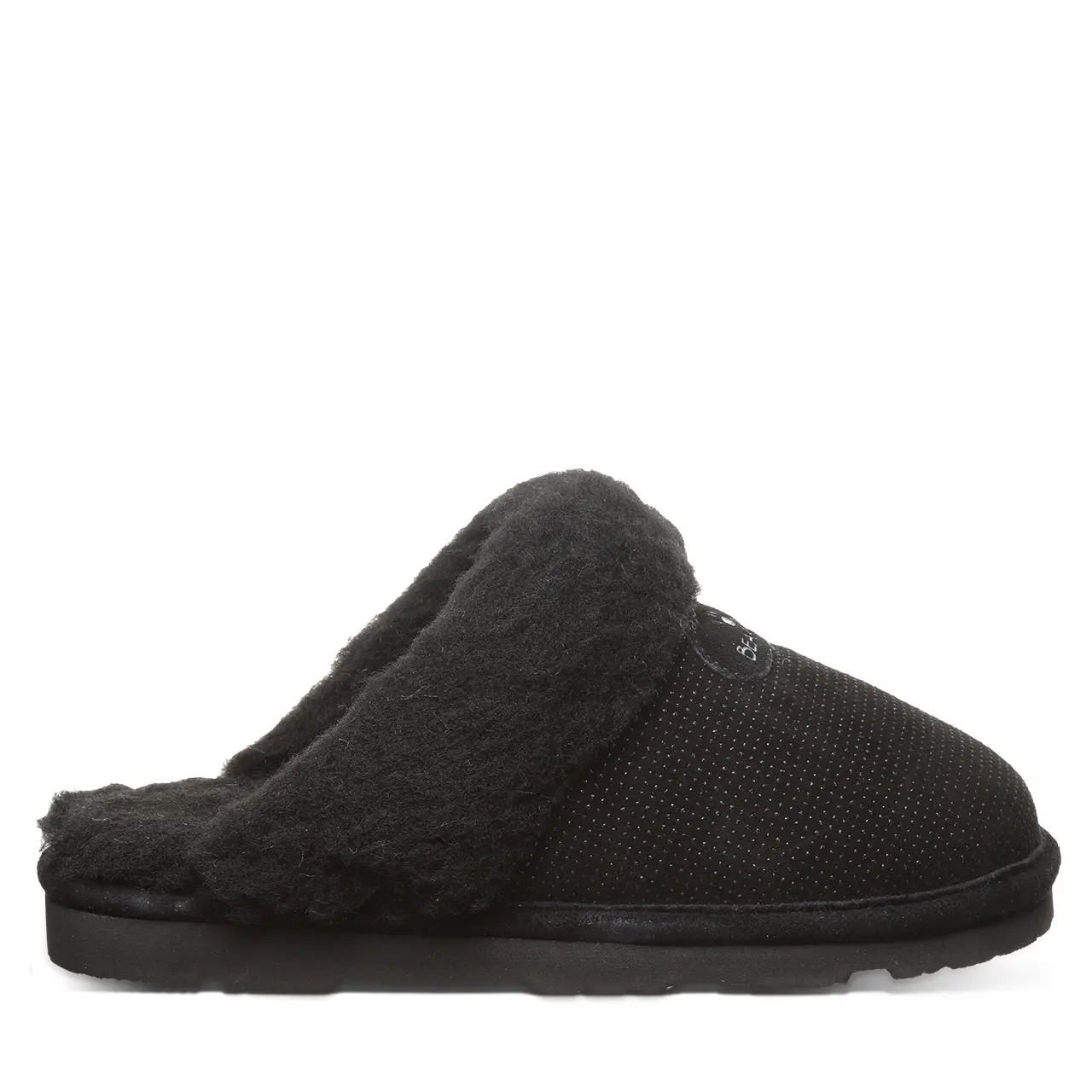 BEARPAW Loki Exotic Women's Sparkling Suede Slipper with Cozy Lining - Black