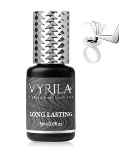 VYRILA Extra Strong Evolution Eyelash Extension False Glue Eyelash Adhesives - 1-2 Sec Dry, 8 Weeks/Professional Supplies (0.17fl.oz/5ml)