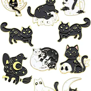 Witchy Pins Cat pins & Moth Pins