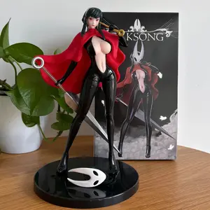 23cm Hollow Knight Hornet female protagonist design with red cape, cool figure, interchangeable mask, desktop decoration