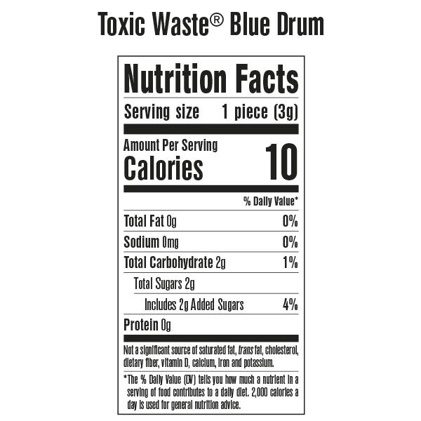 Toxic Waste BLUE Drum - Hazardously Sour Candy
