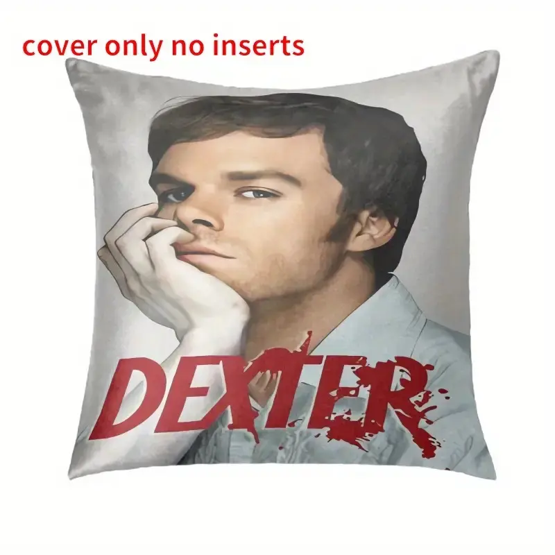 1PC piece Dexter TV series sofa cushion for fans, suitable for sofas, chairs, beds - Machine washable - Perfect for Dexter TV series fans and collectors - No inner core included - TV series related gift idea