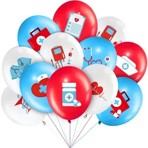 Medical Party Decor | 50Pcs Nurse Graduation Balloons (12Inch) for CNA Week, Doctor Retirement, Hospital Birthday. BSN RN LPN Gift Supplies. Premium Quality.