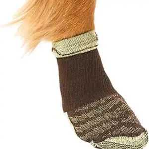 Bark'n Boot Socks, Comfortable Dog Socks & Boot Liners, Earth Brown, 1.50"/1.75"