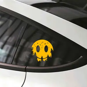 woods and a smiling face like moon stickers, creative decal with high quality Accessories for cars trucks motorcycles &laptops! for your car décor