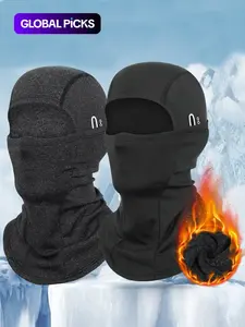 Unisex Winter Warm Face Mask Hoodie, Full-Face Windproof Fleece Ski Hat, Eyeglass Hole Motorcycle Cap, Outdoor Neck Warmer, Thermal Ski Mask, Full Balaclava