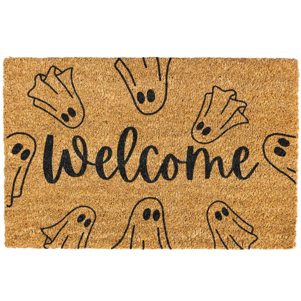 Halloween doormat, Ghost Door mat, Halloween Decorations, Welcome Mat, Funny Door mat, Cute Ghost Doormat, Ghost Decor
