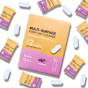 Multi Surface Cleaner Refills -all Purpose Cleaning Tablets-makes 204 Fl Oz(12 X 17 Oz) Bottles Of Spray For Household&kitchen Cleaning-lavender Scent(not Included Bottles)