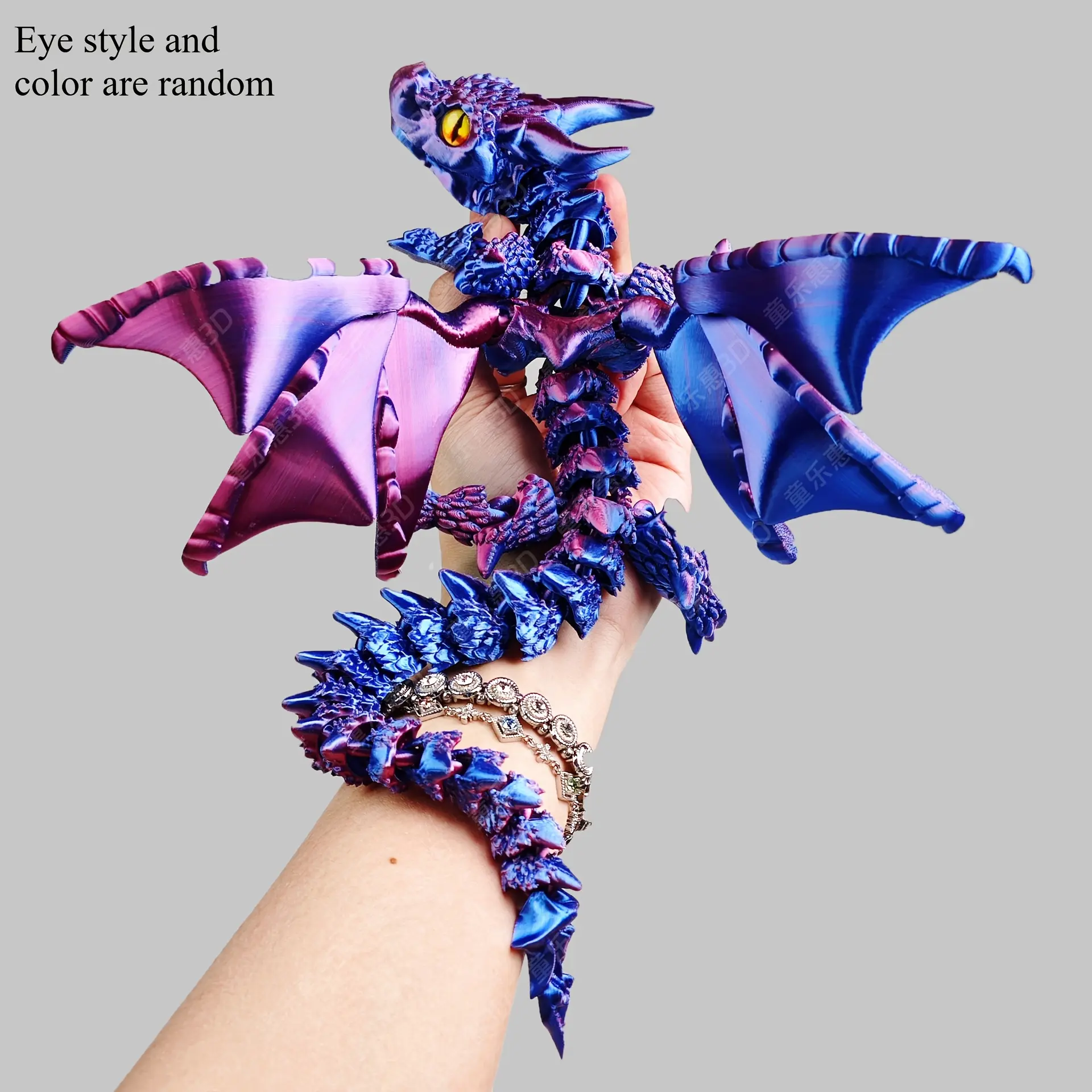 Plastic 3D Laser Holographic Printing Articulated Flying Dragon Collectible Statue - Gothic Stress Relief Toy, Articulated Statue Model, Indoor Home Decoration (Toys & Hobbies Classic Novelty Item), Figurines Collectibles