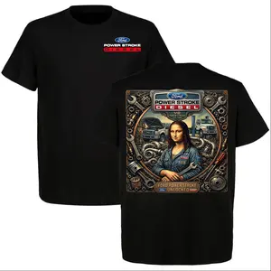 Funny Ford Power Stroke Diesel Mechanic Graphic T-Shirt Front & Back Print Truck Lover Unisex Tee