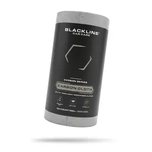 BLACKLINE Carbon Cloth Tear Away Microfiber Towels Roll | 80 Disposable 200 GSM Detailing Cloths for Car Interior Cleaning